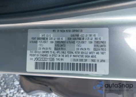 2013 Mazda Cx-5 Touring from USA, damaged, VIN JM3KE2CE2D0115385